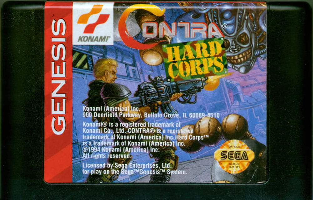 Лицензионный картридж Contra: Hard Corps для Genesis